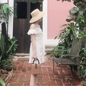 Zara Bamboo Clutch Bag